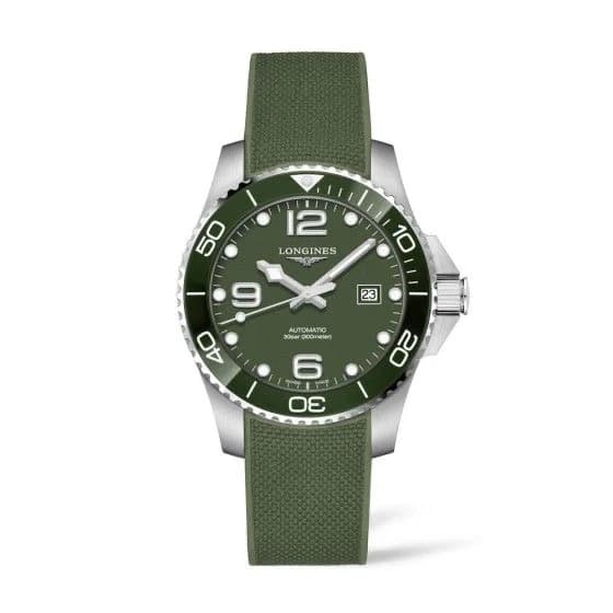 ساعت مچی لونژین هیدروکانکوئست | Longines HydroConquest | نقره‌ای-سبز صفحه سبز های کپی