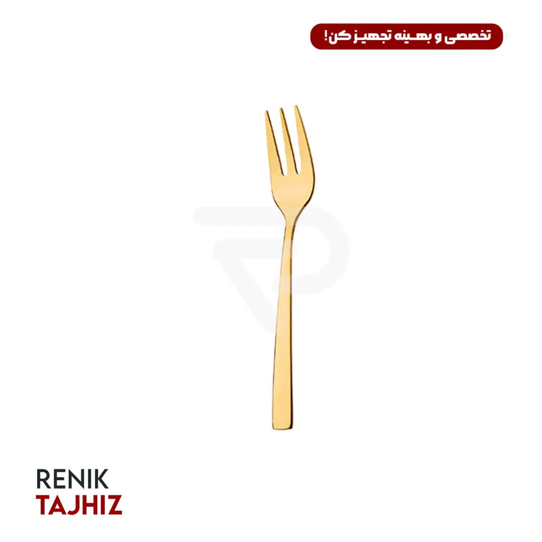 چنگال میوه خوری فلورانس طلایی PVD