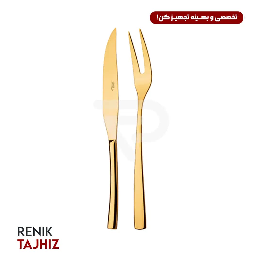 سرویس ۱۳۶ پارچه فلورانس طلایی PVD — تصویر ۴