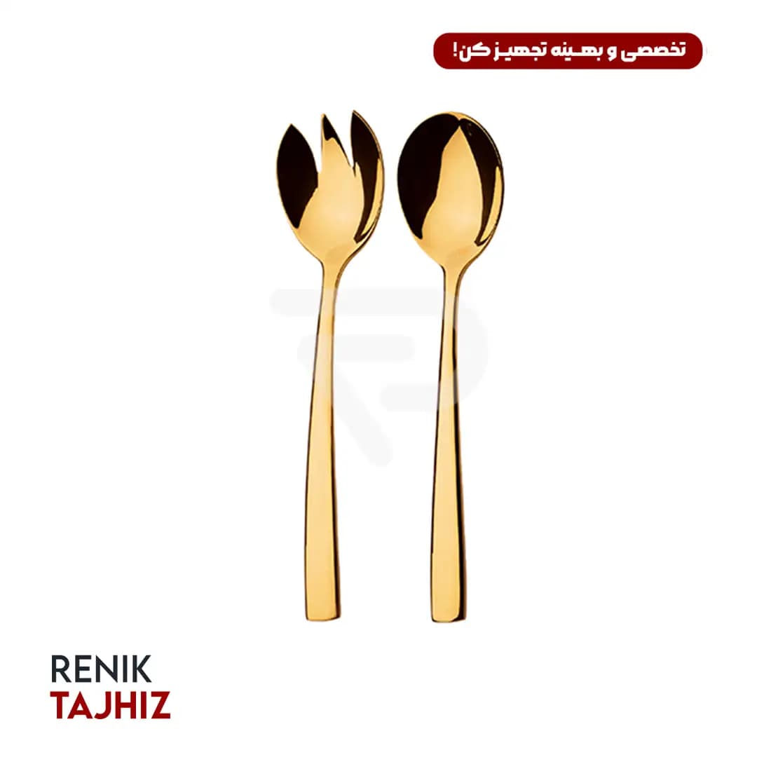 سرویس ۱۳۶ پارچه فلورانس طلایی PVD — تصویر ۲