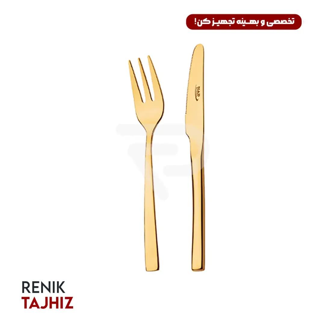 سرویس ۱۱۶ پارچه فلورانس طلای PVD جعبه کادویی — تصویر ۴