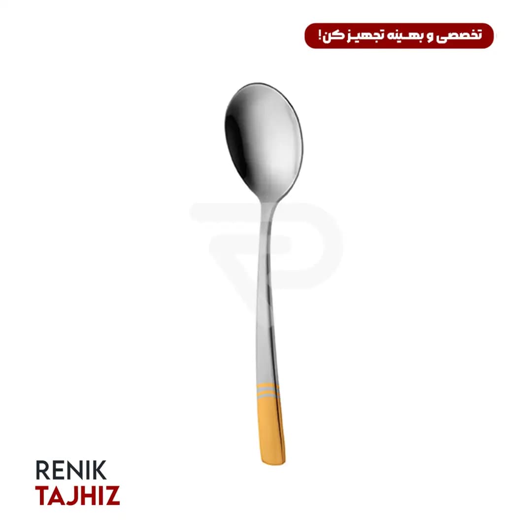قاشق سوپ خوری فلورانس طلائی ۶ عدد