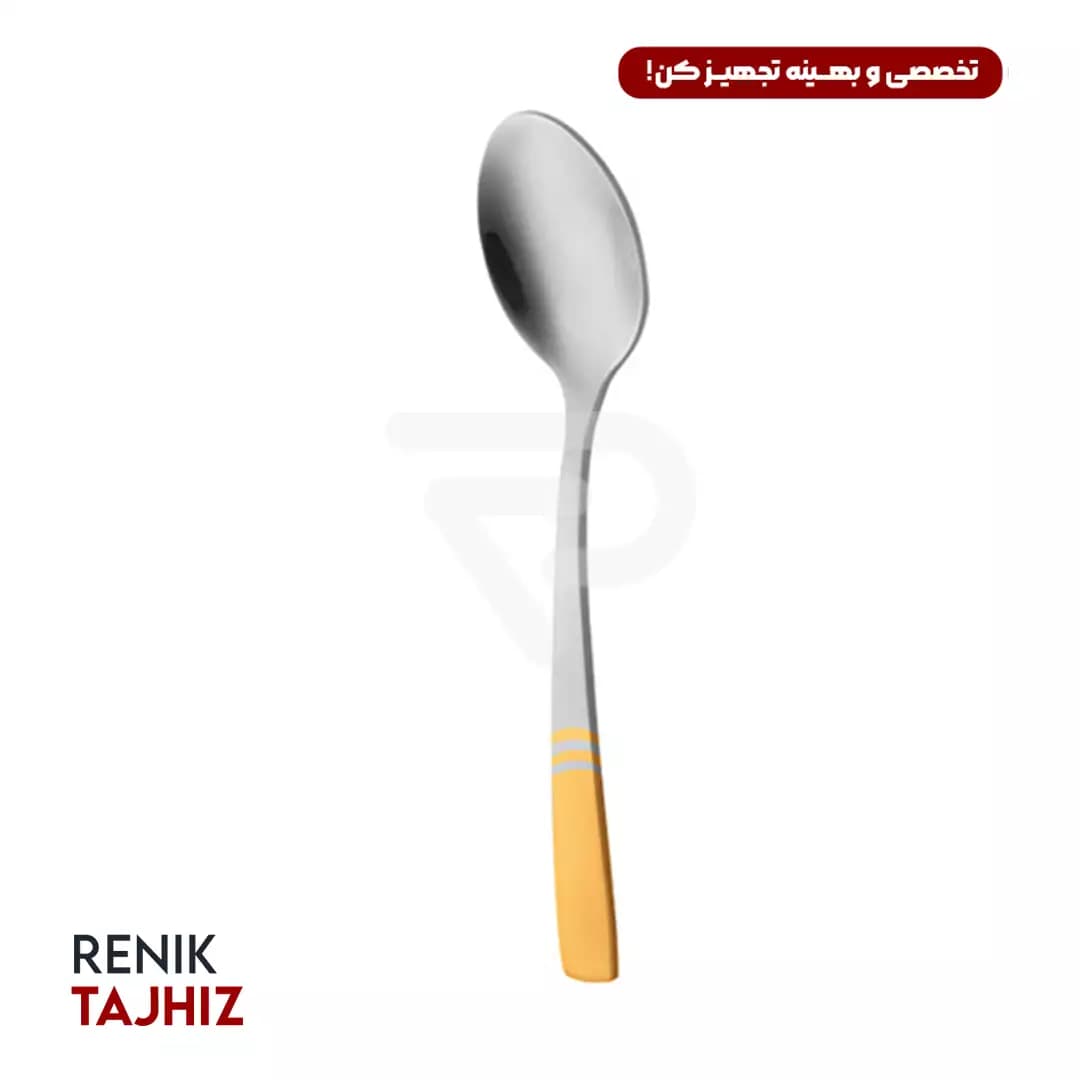 قاشق مربا خوری فلورانس طلائی ۶ عدد — تصویر ۲