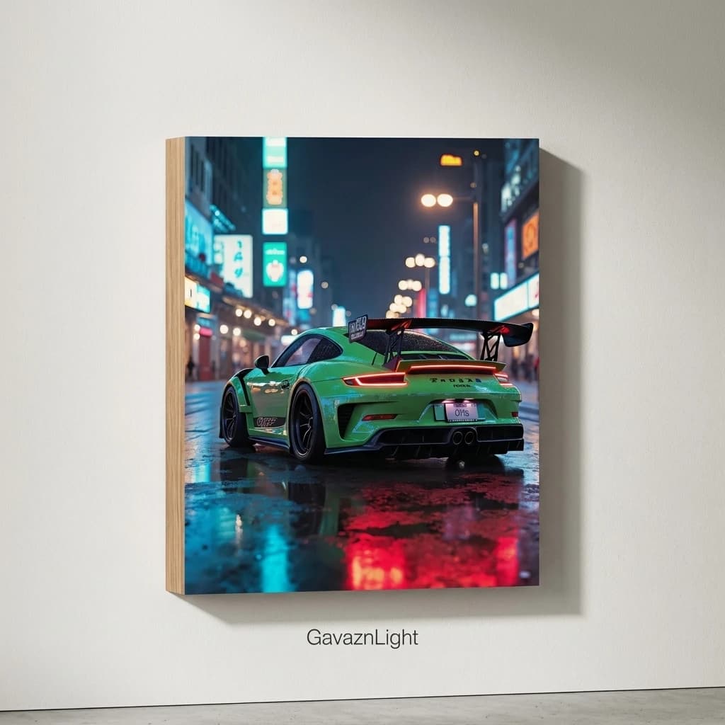 تابلو شاسی Porsche 911 سبز