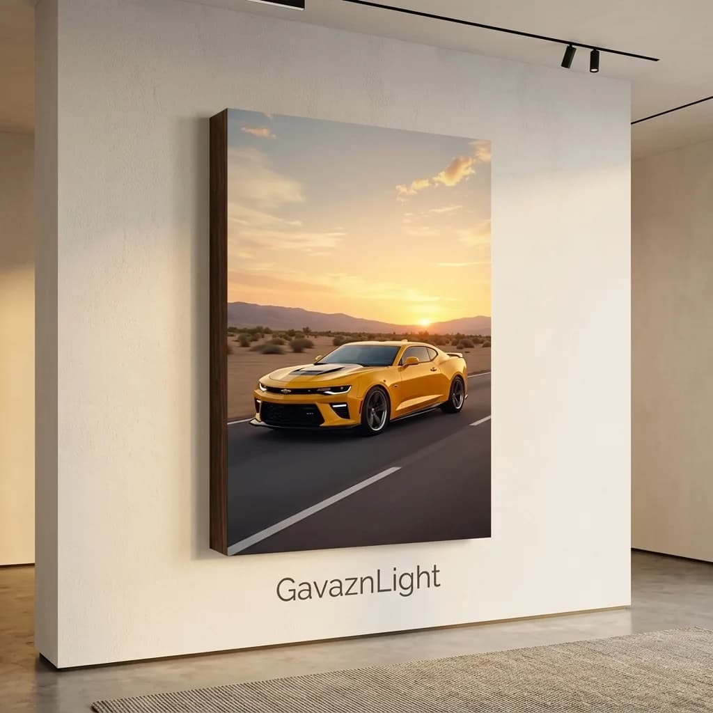 تابلو شاسی ماشین Chevrolet Camaro زرد