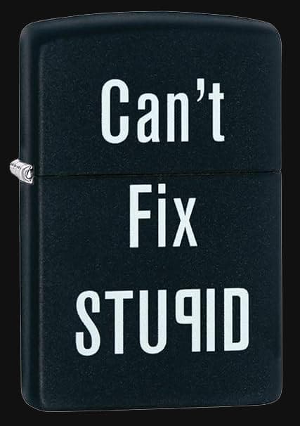 فندک زیپو مدل 28664 Can’t Fix Stupid