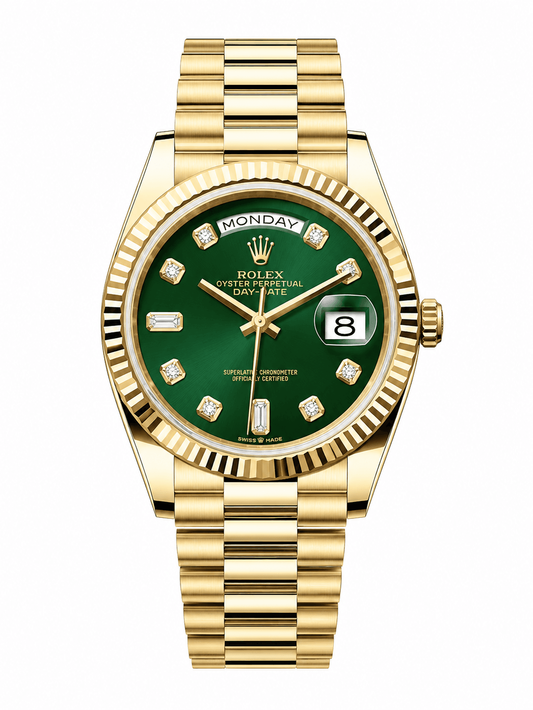 ساعت مچی رولکس دی‌دیت | Rolex Day-Date | طلایی صفحه سبز مستر کوالیتی