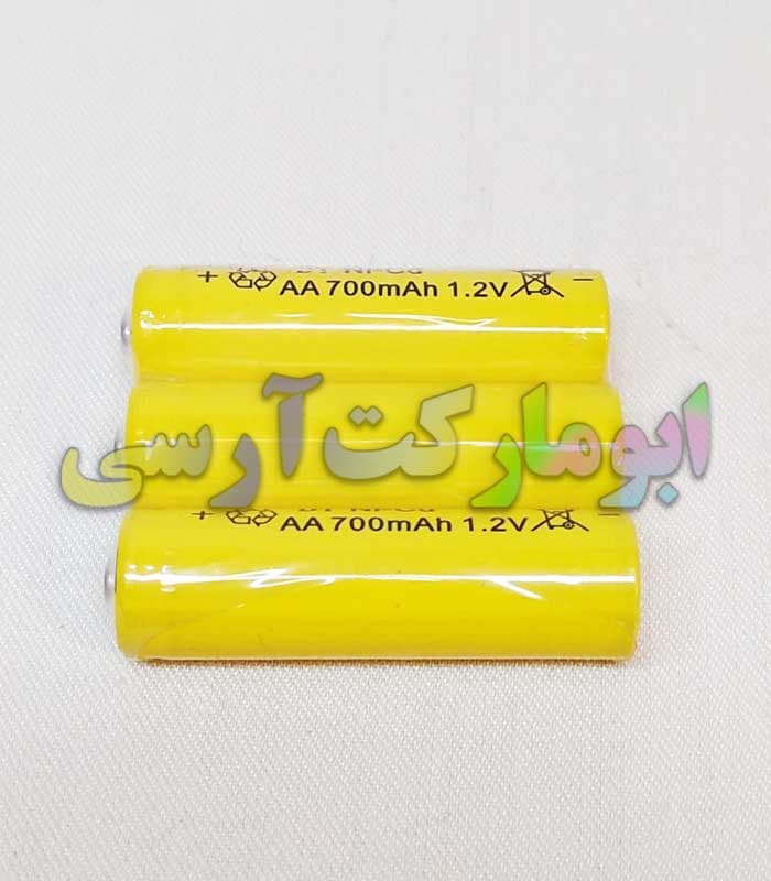 پک 3تایی باتری قلمی شارژی 1.2 ولتی 700 میلی آمپری