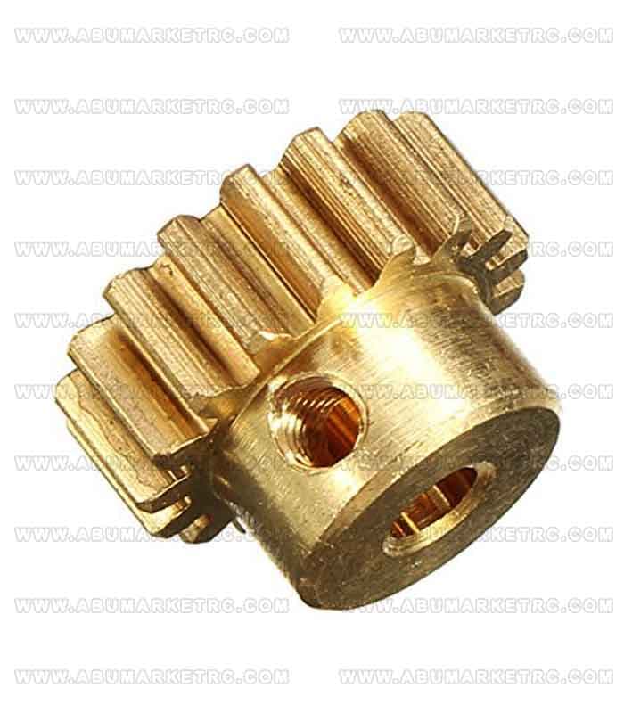 چرخ دنده (پینیون) فلزی(نقره ای) سر موتور ماشین کنترلی برندWLTOYS آیتمهای:12428.12427.12423.MT210.MT260 و مشابه ها — تصویر ۳