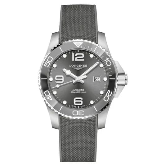 ساعت مچی لونژین هیدروکانکوئست | Longines HydroConquest | نقرهای صفحه خاکستری مستر کوالیتی