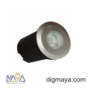 چراغ دفنی 1وات گرد رسام rl101cr