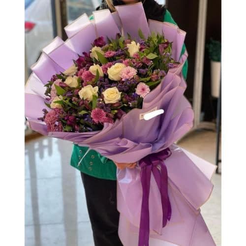گل و گلدان هدیه روز مادر به مادر بزرگ 9545