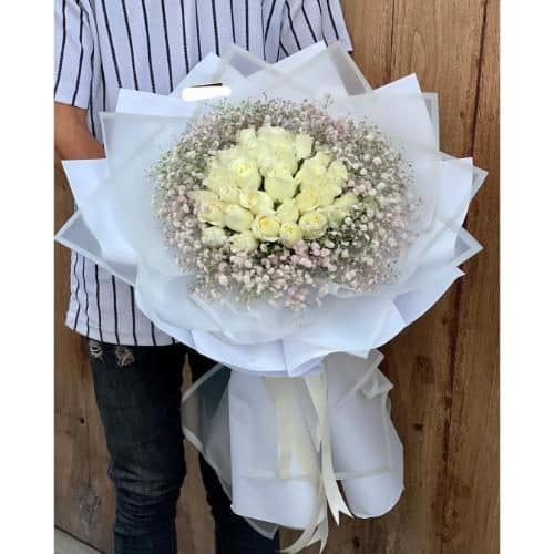 سبد و دسته گل بزرگ و لوکس برای تبریک به مناسبت روز معلم 9526 — تصویر ۲