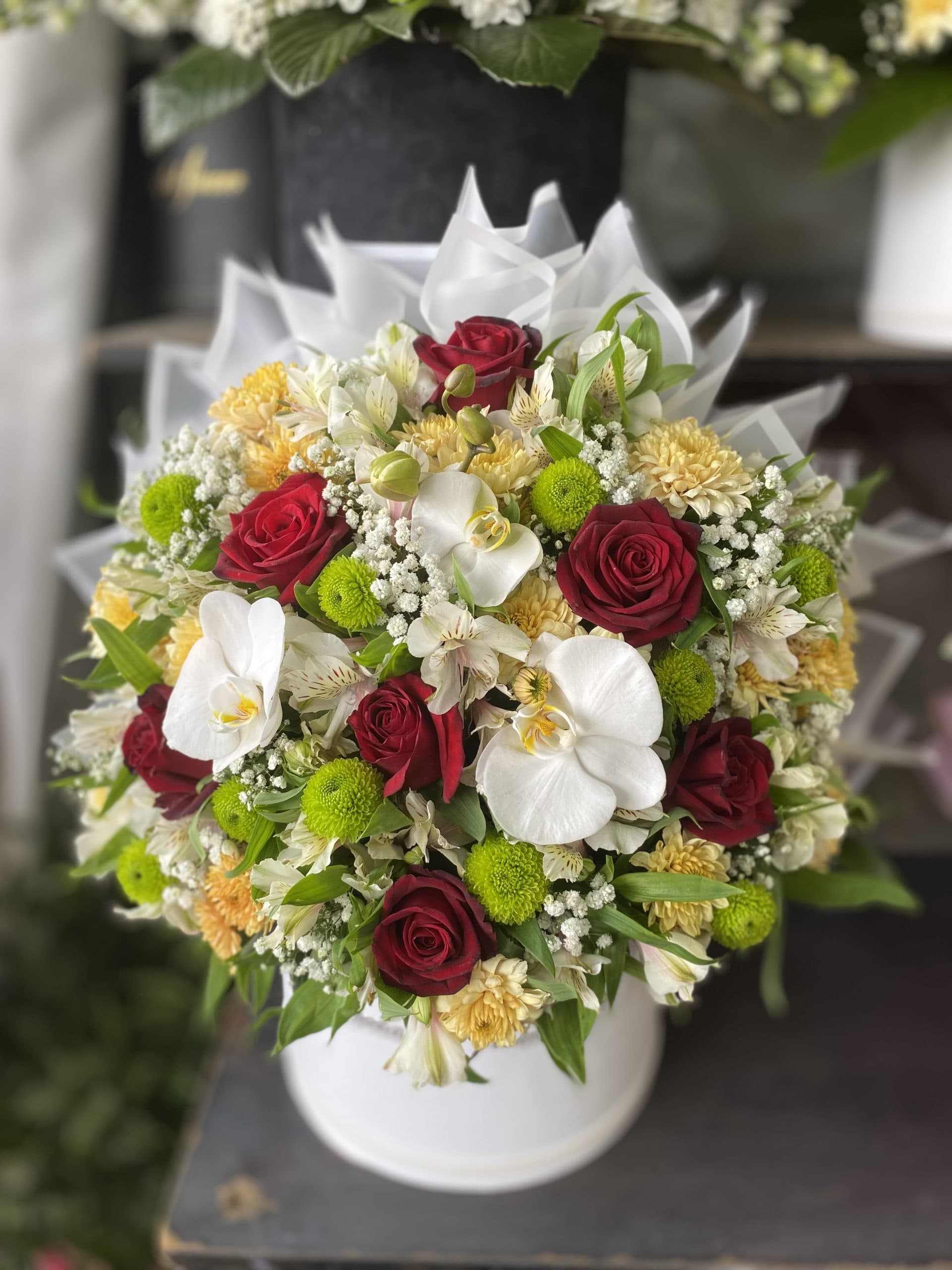 سبد گل رز و ارکید کد ۲۰
