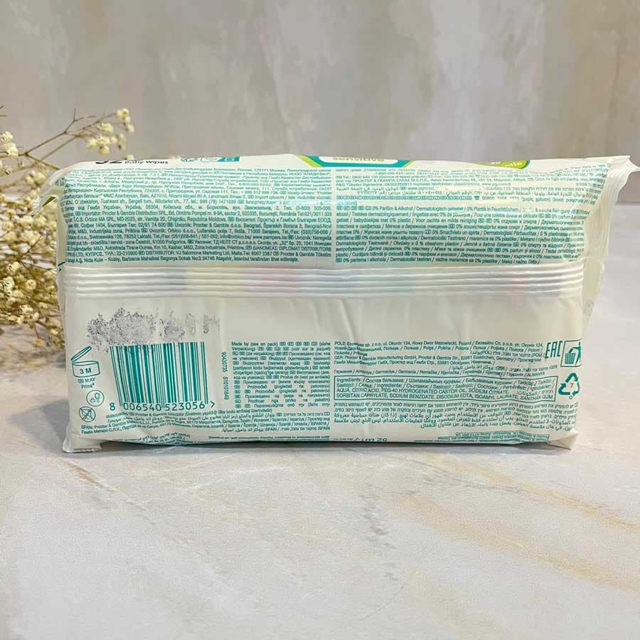 دستمال مرطوب کودک پمپرز پوست حساس Pampers Sensitive — تصویر ۲