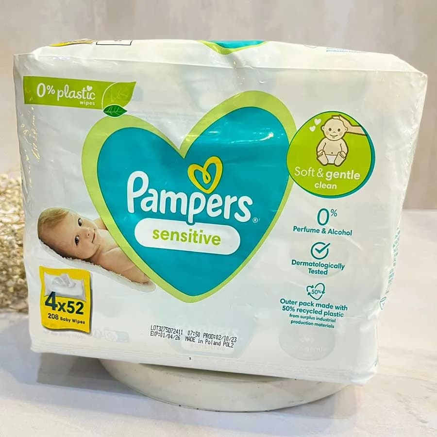 دستمال مرطوب کودک پمپرز پوست حساس Pampers Sensitive — تصویر ۳