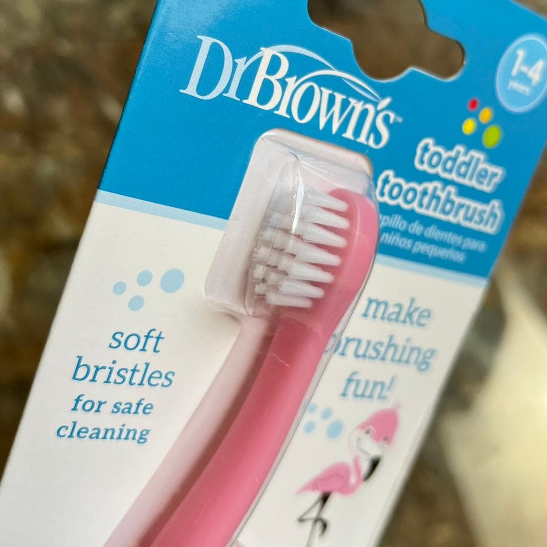 مسواک آموزشی دکتر براون طرح فلامینگو ۱ تا ۴ سال Dr Brown’s — تصویر ۳