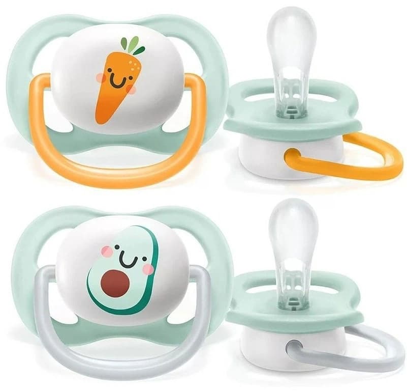 پستانک 2 عددی 0-6 ماه فیلیپس اونت Philips Avent طرح هویج و آووکادو