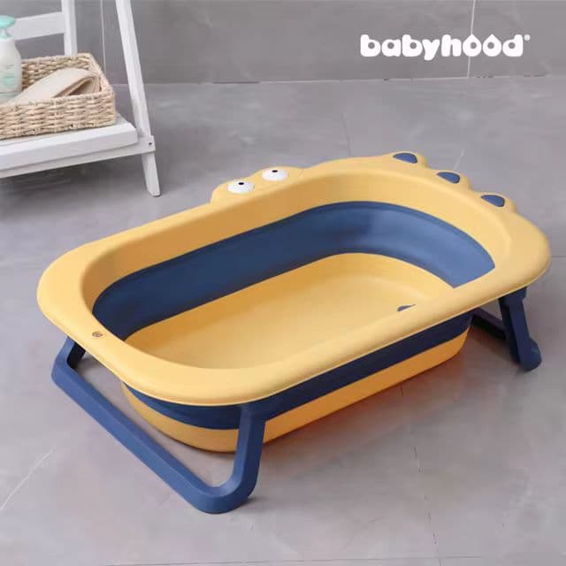 وان حمام پایه دار و تاشو نوزاد و کودک بیبی هود Babyhood طرح تمساح — تصویر ۷
