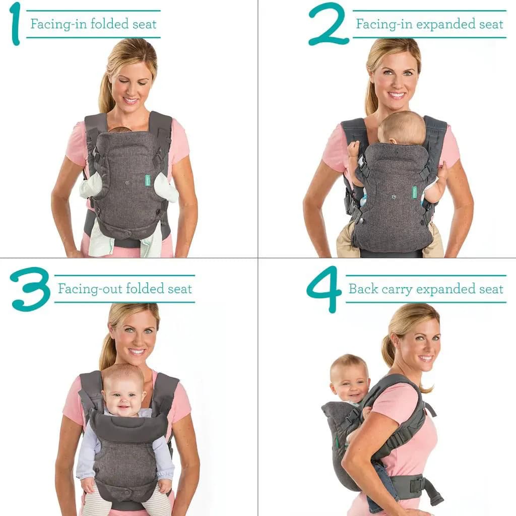 آغوشی اینفنتینو Infantino چهار حالته مدل فلیپ چهار در یک Flip 4 in 1 — تصویر ۵