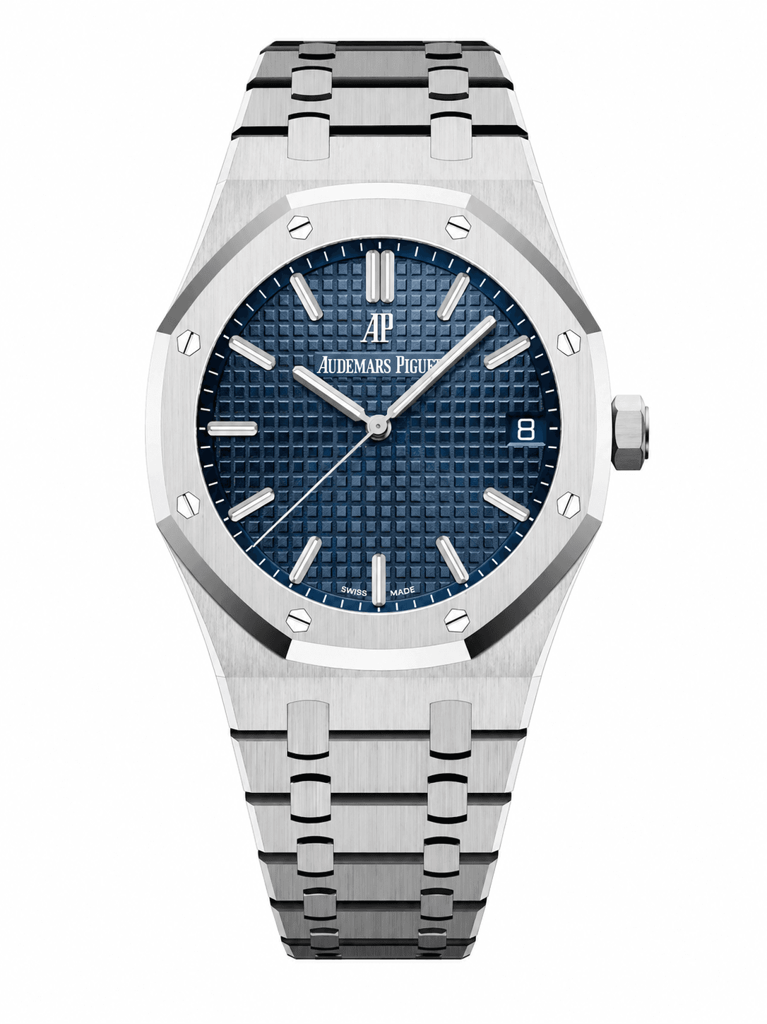 ساعت مچی اودمار پیگه رویال اوک | Audemars Piguet Royal Oak | نقرهای صفحه آبی رپلیکا ایتالیا