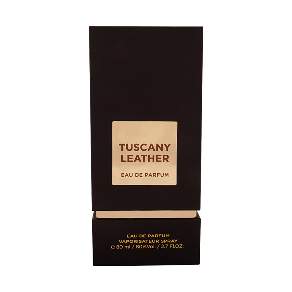 ادوپرفیوم مردانه TUSCANY LEATHER فراگرنس ورد Fragrance World حجم 80 میلی لیتر — تصویر ۲