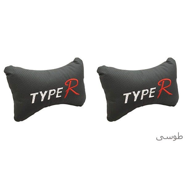 بالش پشت گردنی خودرو تایپر Typer طوسی (2 عددی) | کد 3962 — تصویر ۳
