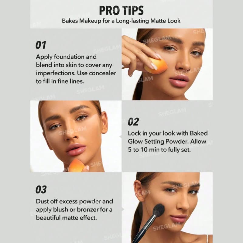 پودر فیکس BAKED GLOW شیگلم SHEGLAM — تصویر ۵