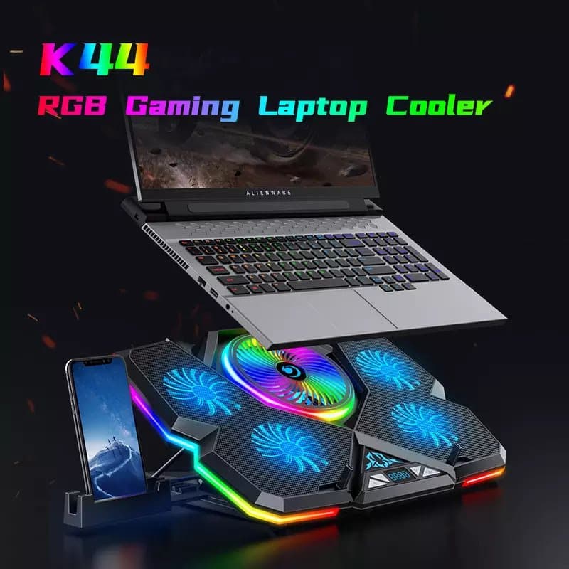 پایه خنک کننده لپتاپ مدل کول کلد (COOLCOLD) K44 RGB — تصویر ۶