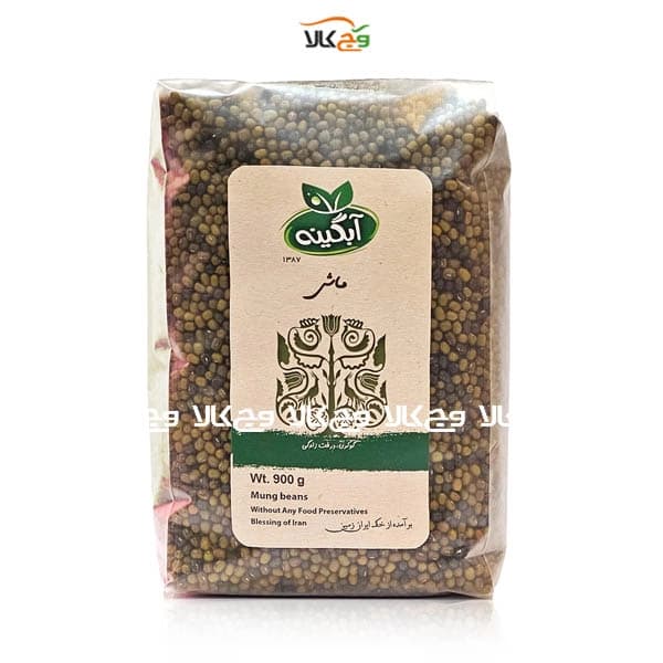ماش سبز ارگانیک آبگینه – 900 گرمی