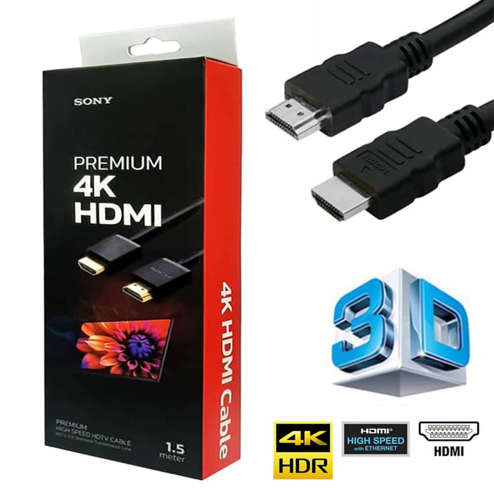 کابل HDMI 4K سونی 1.5 متری — تصویر ۲
