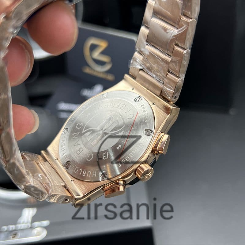 ساعت مچی مردانه هابلوت کرنوگراف کلاسیک Hublot Chronograph Classic Rosegold Blue — تصویر ۳