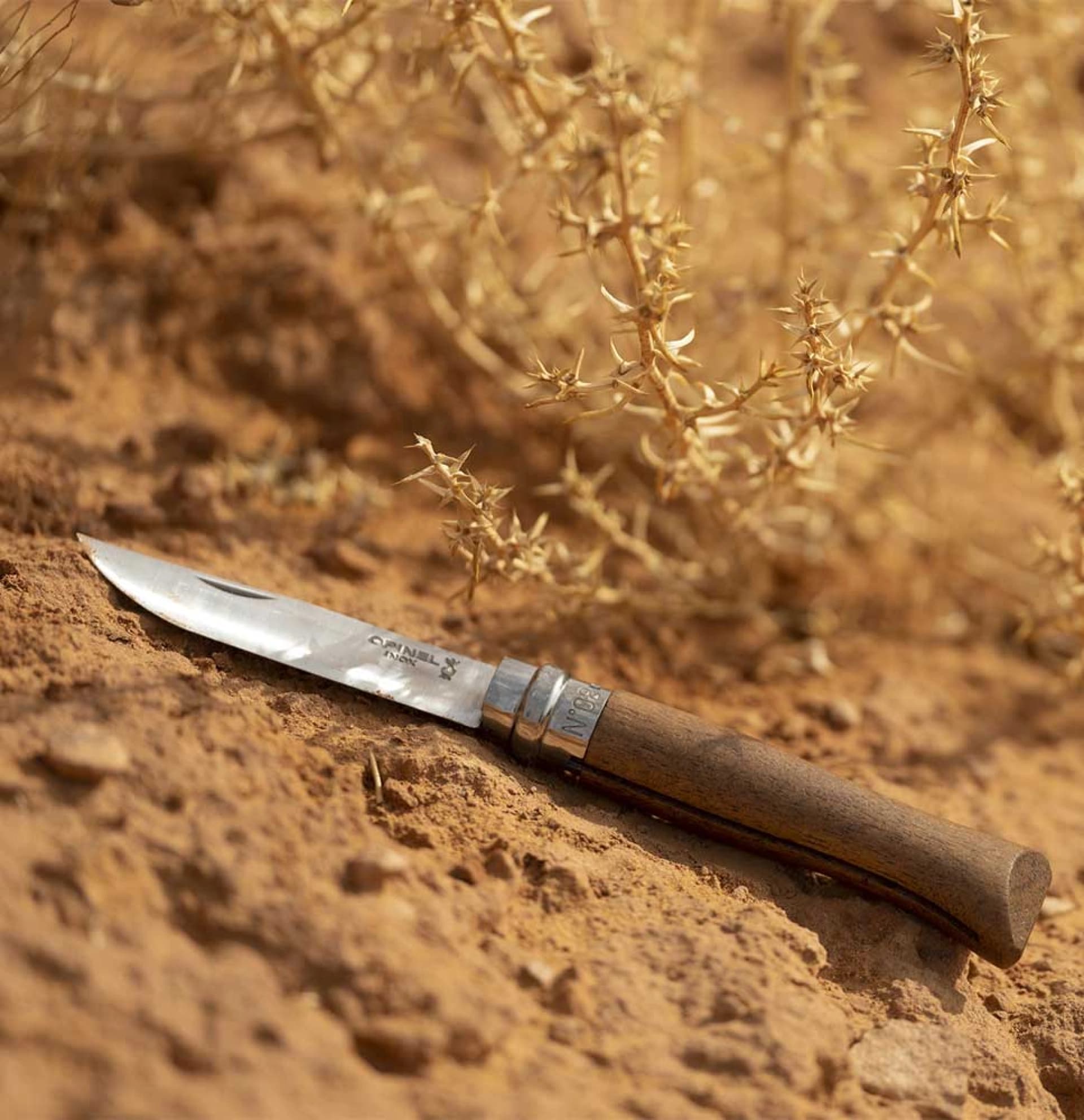 چاقو اپینل 08 استنلس – چوب گردو Opinel No.08 Stainless Steel Folding Knife | Walnut wood — تصویر ۳
