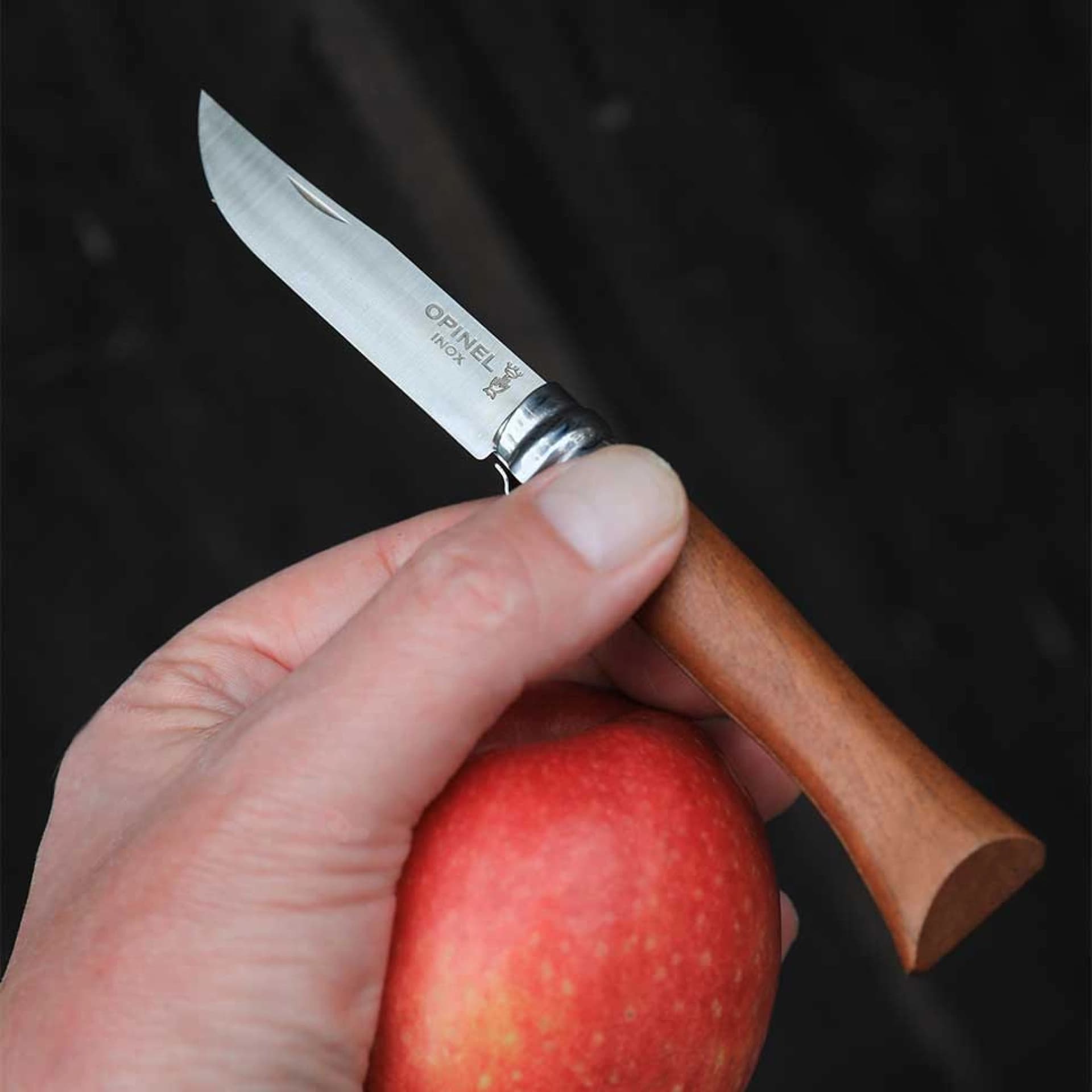 چاقو اپینل 08 استنلس – چوب گردو Opinel No.08 Stainless Steel Folding Knife | Walnut wood — تصویر ۵