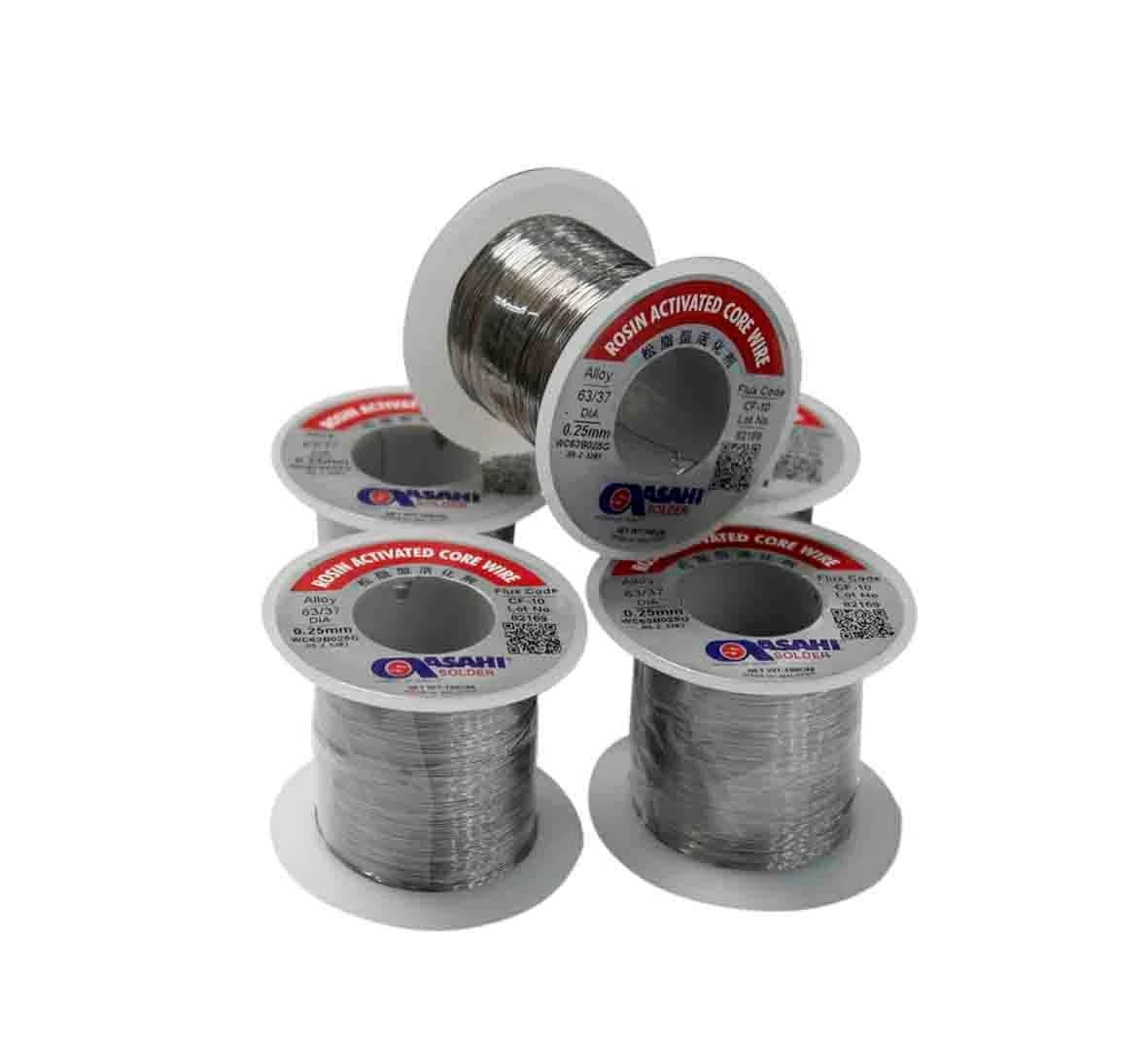 سیم قلع آساهی 100 گرمی سایز 0.25mm — تصویر ۲
