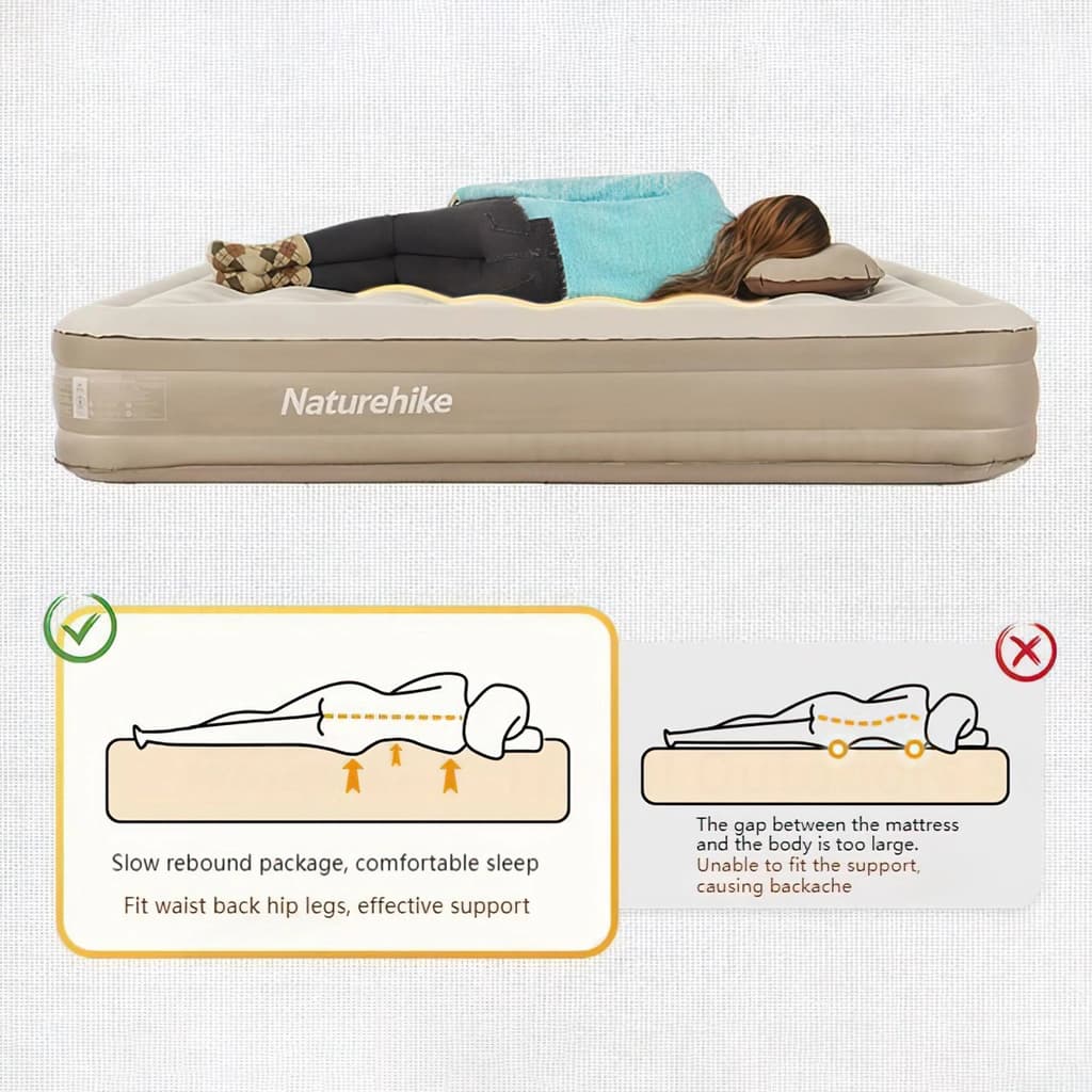تشک بادی نیچرهایک دو نفره Naturehike C36 Inflatable Mattress With Air Pump – CNH22DZ015 — تصویر ۶