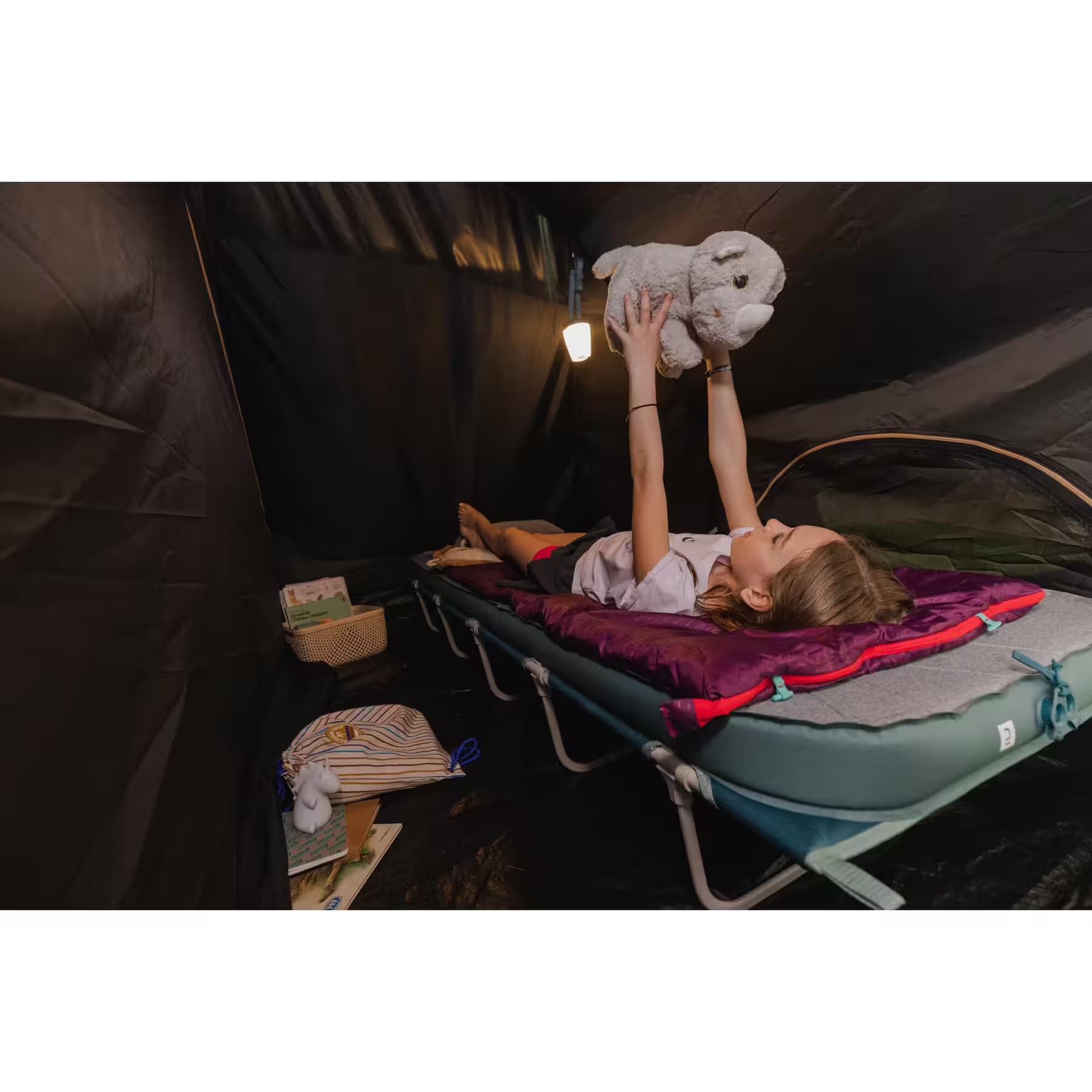 تخت کمپینگ کچوا Quechua Camping Bed – 60 cm – 1 Person – Green – Basic — تصویر ۲