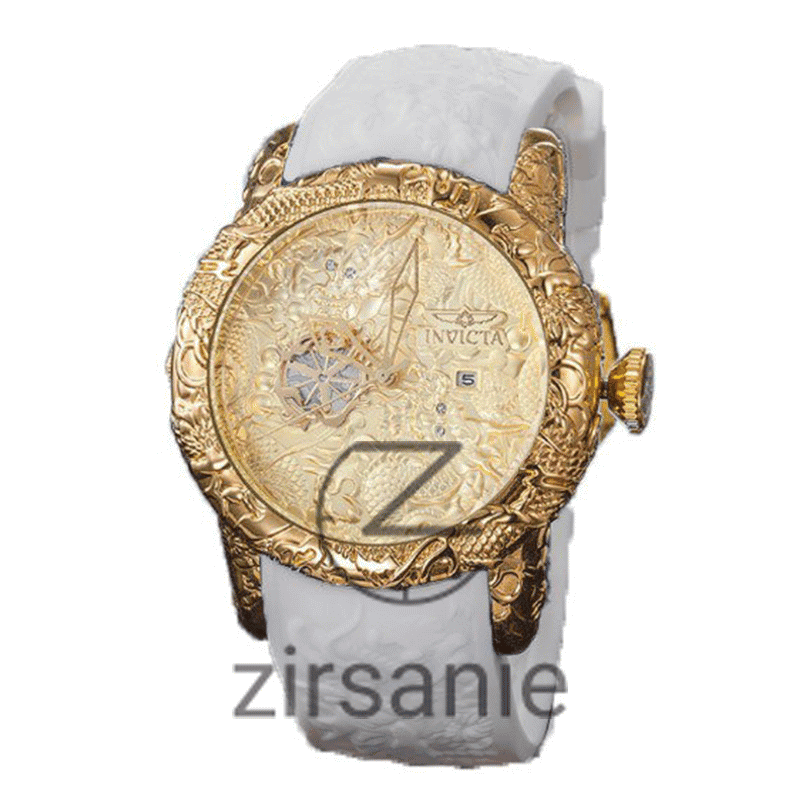 ساعت مچی مردانه اینویکتا یاکوزا اژدها Invicta Yakuza Dragon Golden White