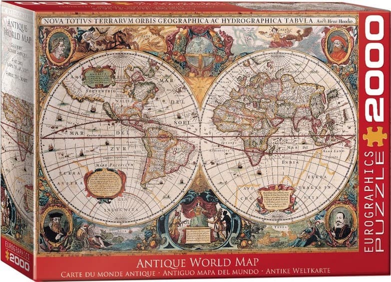 پازل 2000 تکه antique world map یوروگرافیک