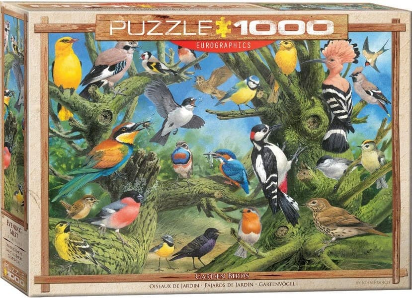 پازل 1000 تکه پانوراما garden birds یوروگرافیک
