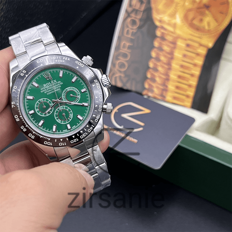 ساعت مچی مردانه رولکس دیتونا Rolex Daytona Silver Green — تصویر ۶