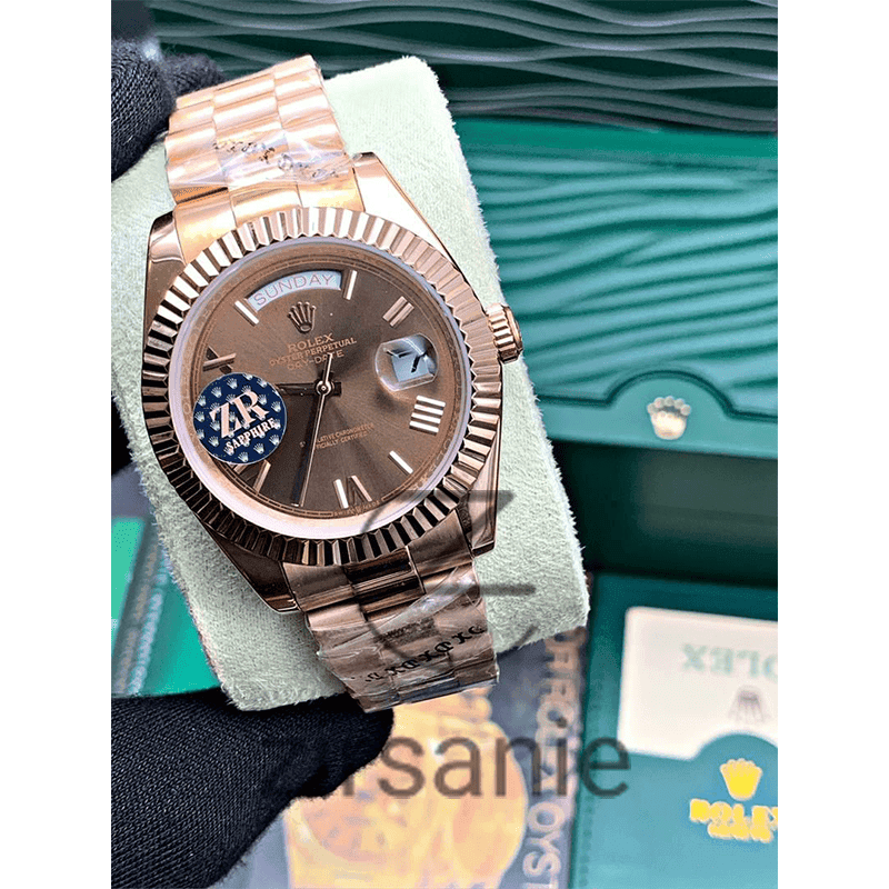 ساعت مچی مردانه رولکس دی دیت Rolex Day Date Rosegold Caffe — تصویر ۳