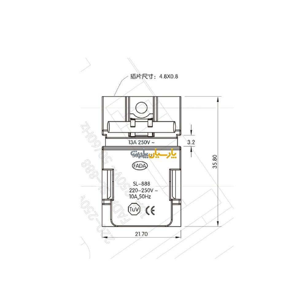کلید چای ساز 888B – T125 فادا — تصویر ۳