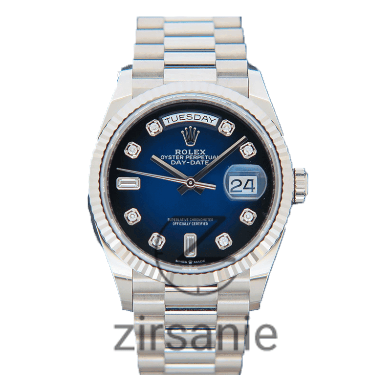 ساعت مچی مردانه رولکس دی دیت Rolex Day Date Silver Navy — تصویر ۴
