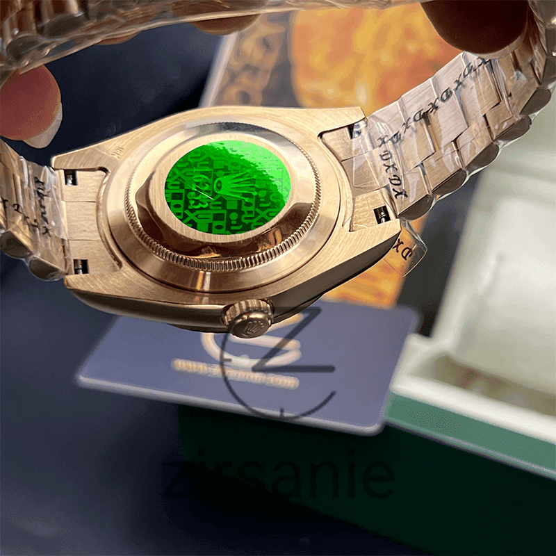 ساعت مچی مردانه رولکس دی دیت Rolex Day Date Golden Black Line Index — تصویر ۶