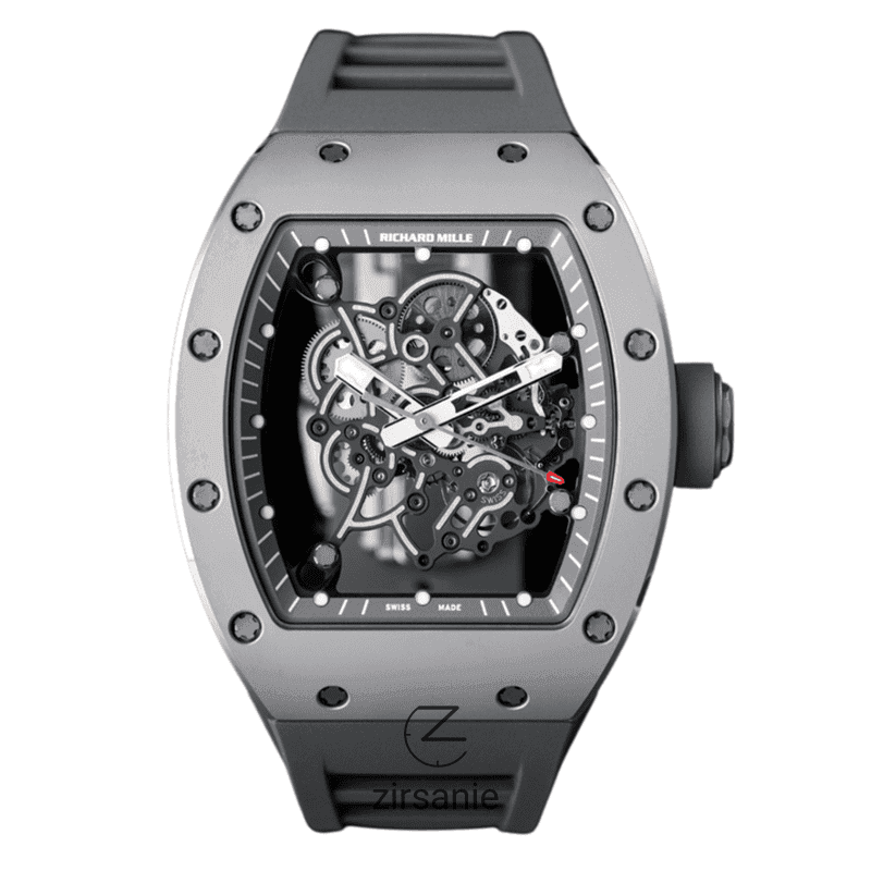 ساعت مچی مردانه ریچارد میل صفحه شفاف مدل Richard Mille RM 61-01 Silver Black — تصویر ۲