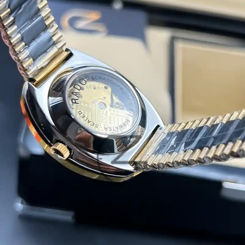 ساعت مچی مردانه رادو تخم مرغی Rado Diastar Golden Black — تصویر ۸