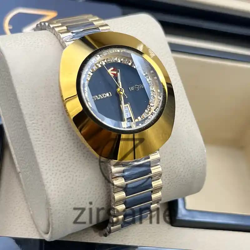 ساعت مچی مردانه رادو تخم مرغی Rado Diastar Golden Black — تصویر ۳