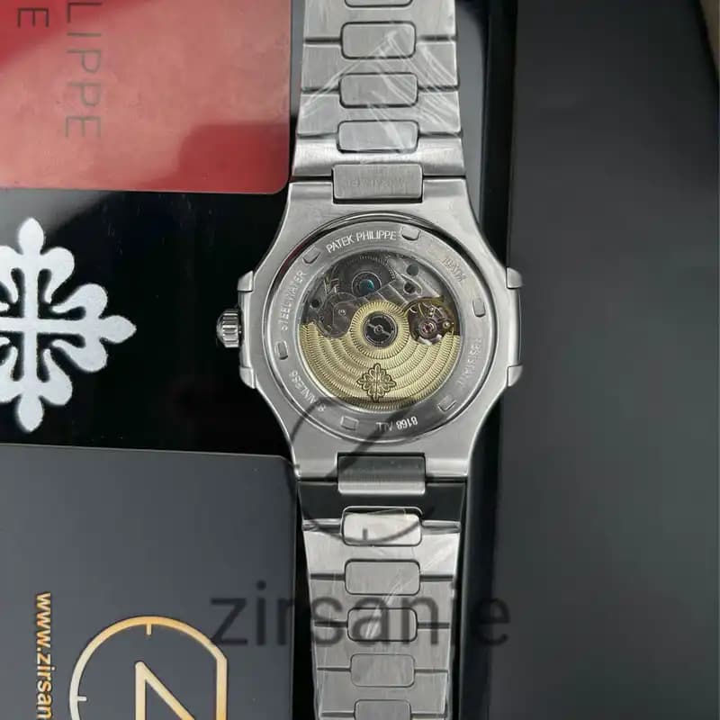 ساعت مچی مردانه پتک فیلیپ دو تقویم Patek Philippe Two Automatic Calendars Silver Black — تصویر ۵