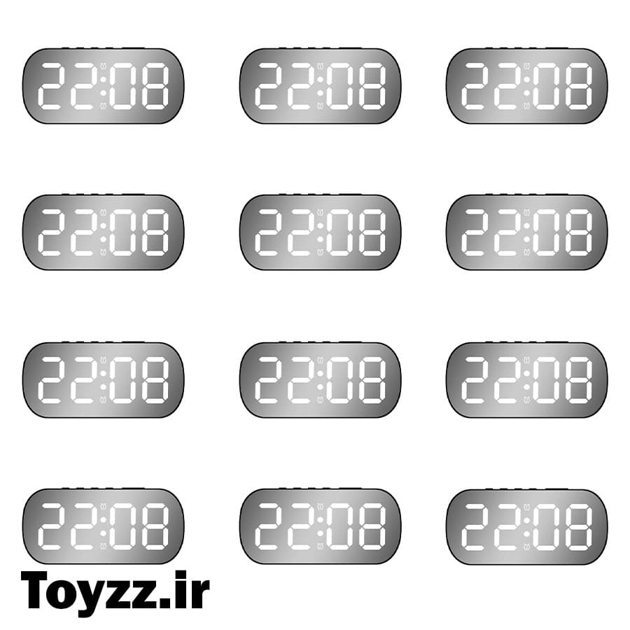 ساعت رومیزی دیجیتال کد DS-6637 (بسته 12 عددی) — تصویر ۲
